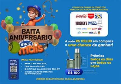 Está chegando o baita aniversário Imec Mais