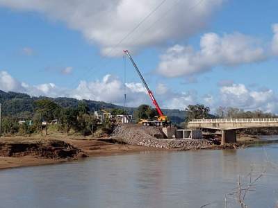 RSC-287, ponte sobre o rio deve ser concluída no dia 7